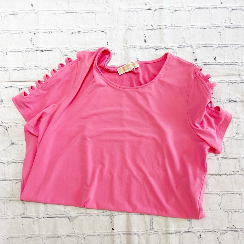 MICHAEL Michael Kors Pink Open Should Blouse